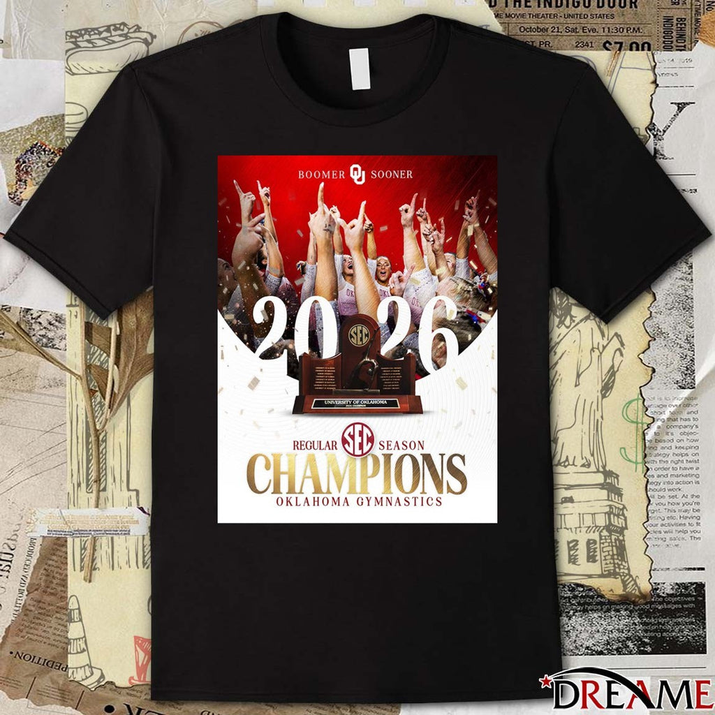 Oklahoma Sooners Women’s Gymnastics 2026 SEC Regular Season Champions Poster t-shirt