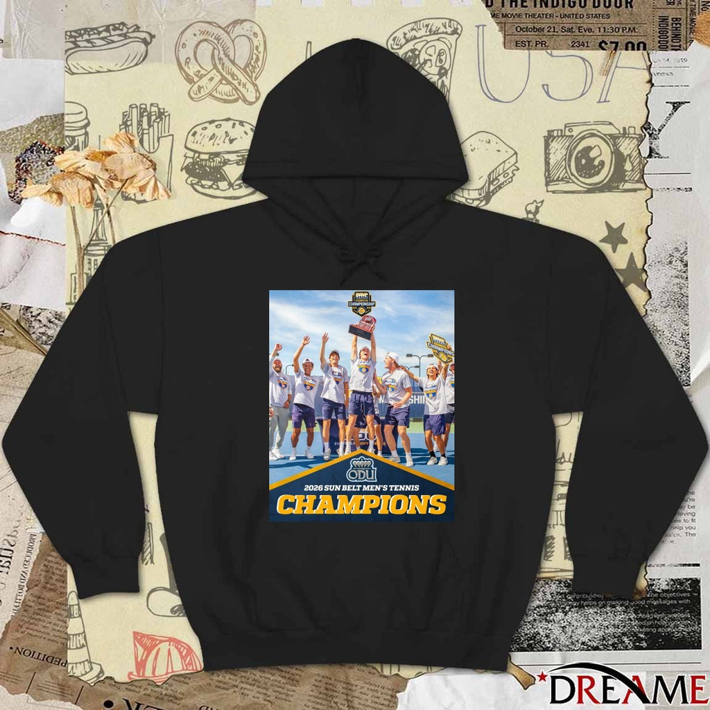 Old Dominion Men’s Tennis 2026 Sun Belt Men’s Tennis Champions Poster t-shirt