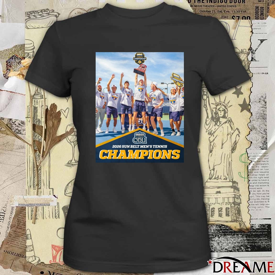 Old Dominion Men’s Tennis 2026 Sun Belt Men’s Tennis Champions Poster t-shirt