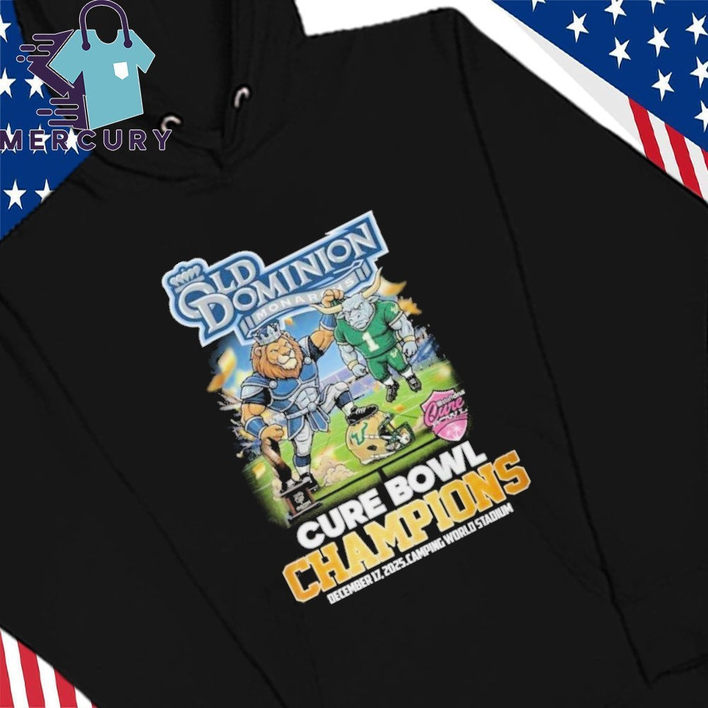 Old Dominion Monarchs 2025 Cure Bowl Champions Mascot Shirt