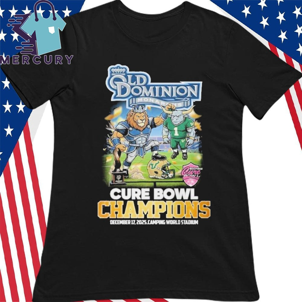 Old Dominion Monarchs 2025 Cure Bowl Champions Mascot Shirt