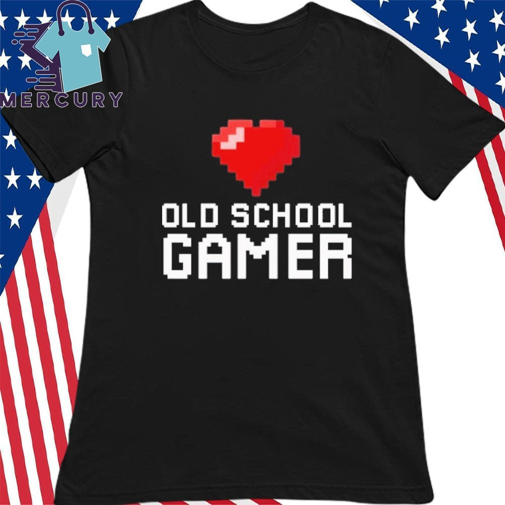 Old School Gamer Heart Shirt