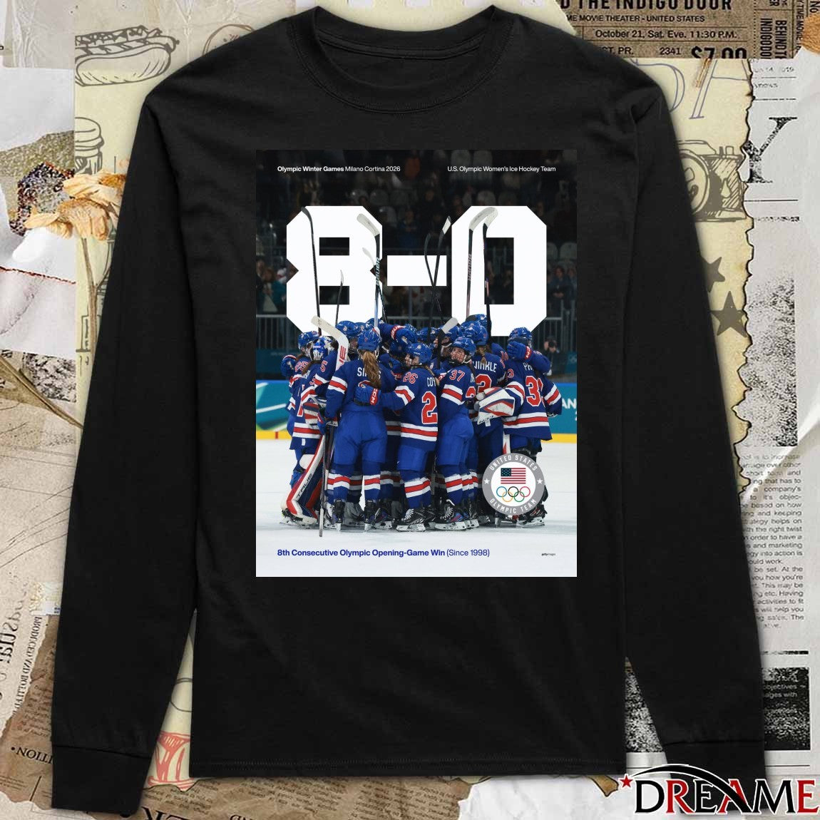 Olympic Winter Games Milano Cortina 2026 US Olympic Women’s Ice Hockey Team 8-0 Poster t-shirt