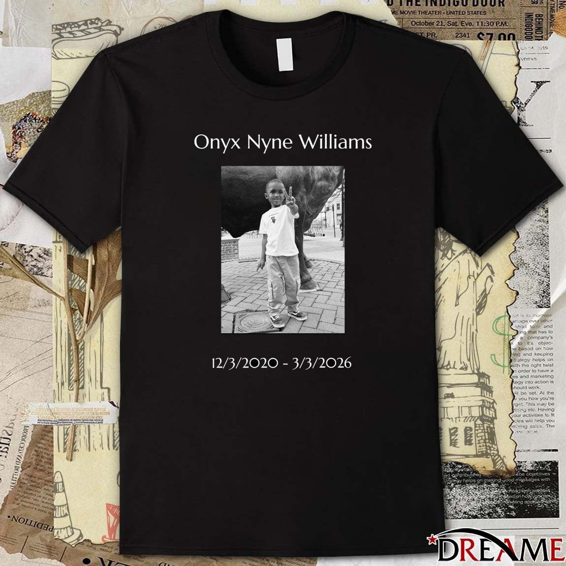 Onyx Nyne Williams 12-03-2020 – 03-03-2026 ONYX IS HOPE – ONYX IS FOREVER t-shirt