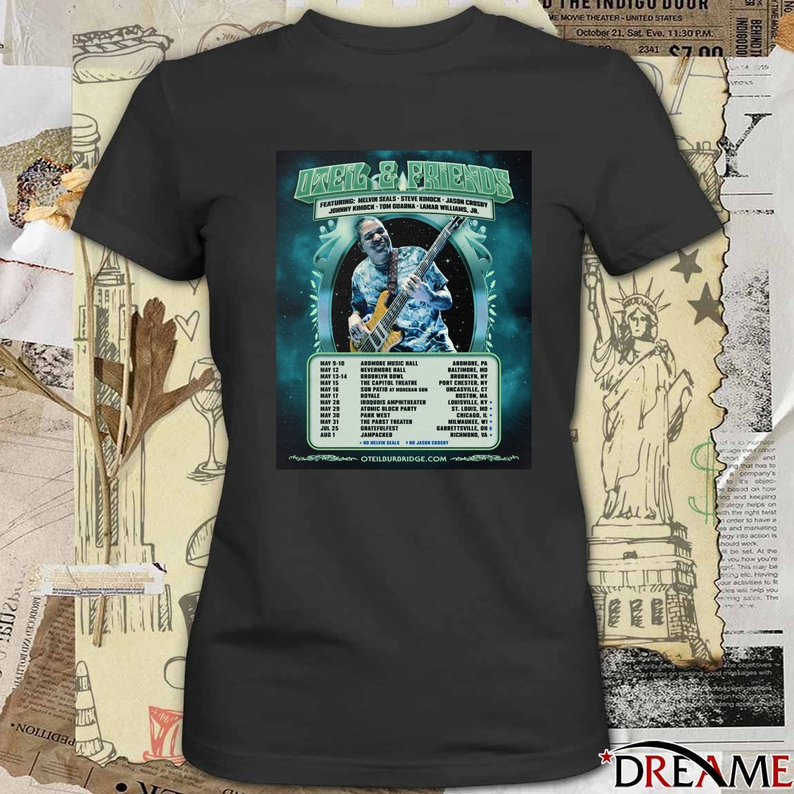 Oteil and Friends 2026 Dates featuring Steve Kimock, Johnny Kimock, Tom Guarna, and Lamar Williams Jr. Poster t-shirt