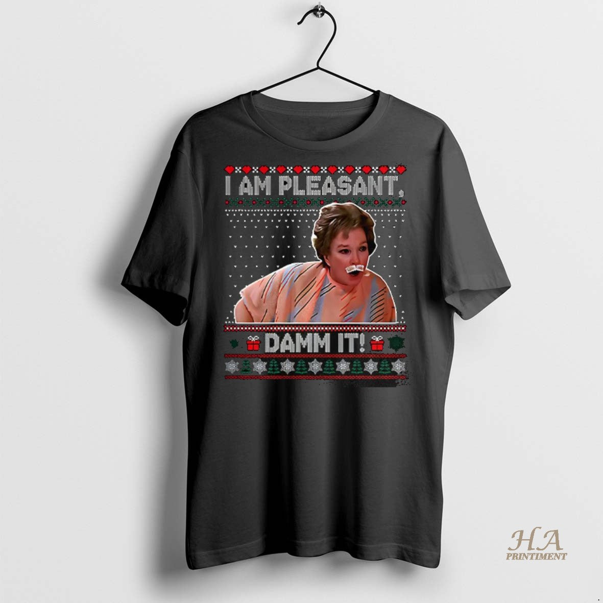 Official Ouiser Boudreaux Steel Magnolias I Am Pleasant Damn It Christmas Shirt