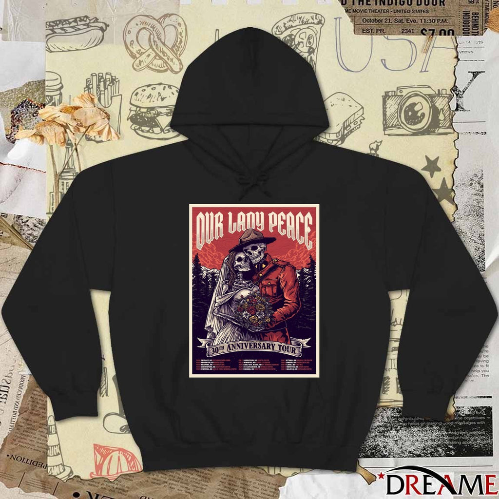 Our Lady Peace 30th Anniversary Tour February 19 – March 13 2026 Poster t-shirt
