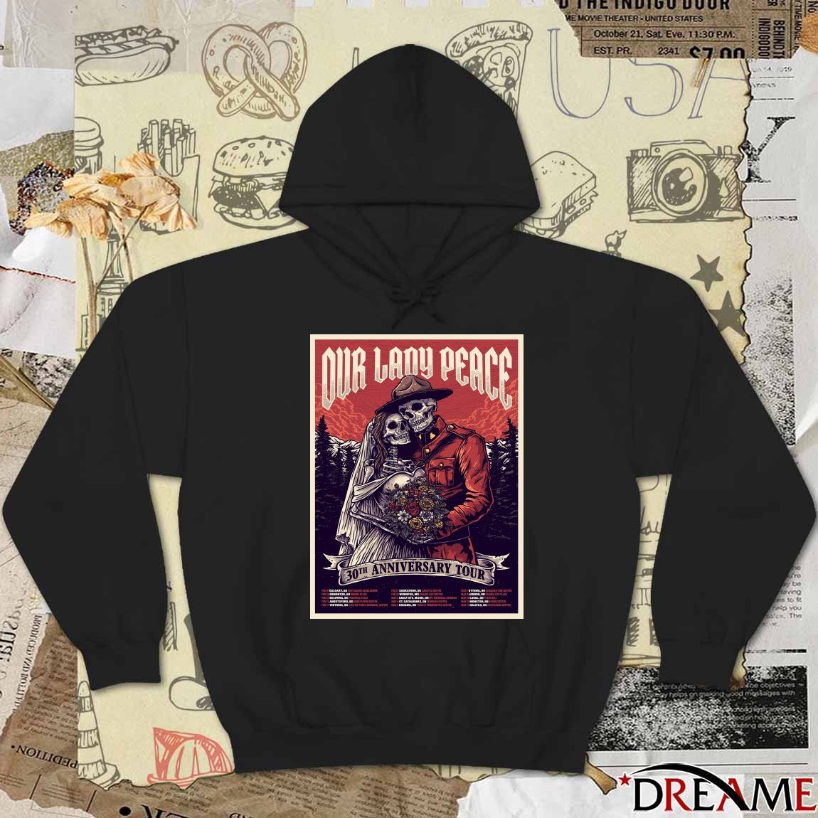 Our Lady Peace 30th Anniversary Tour February 19 – March 13 2026 Poster t-shirt