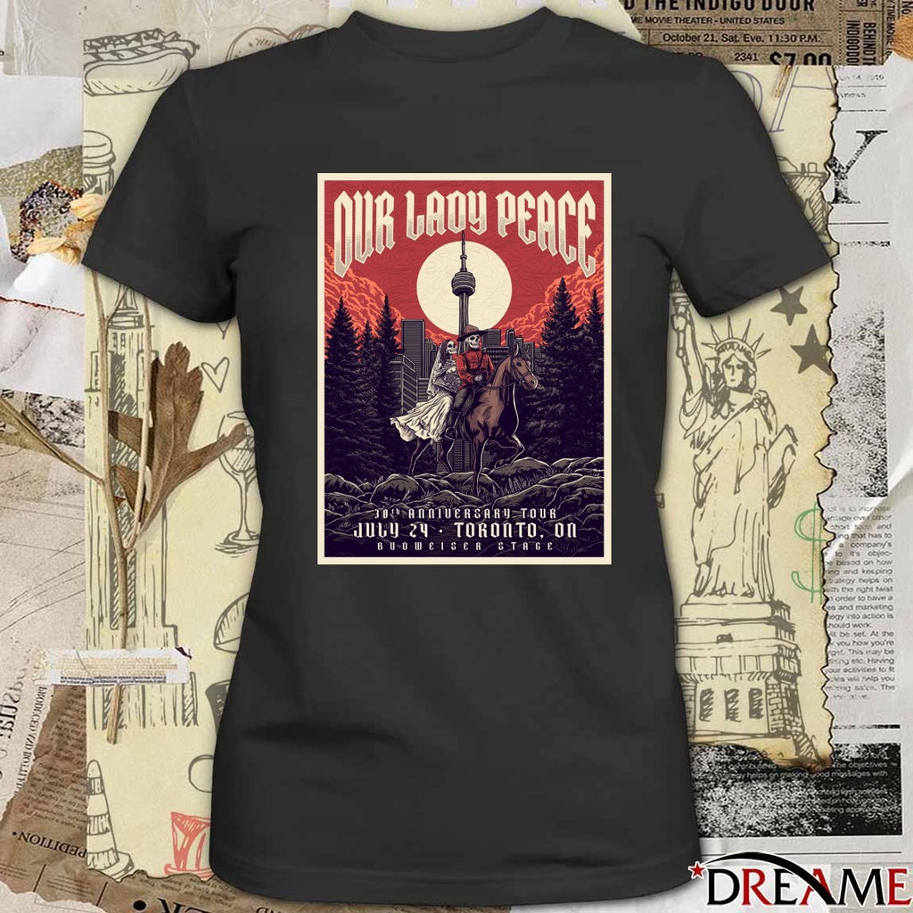 Our Lady Peace 30th Anniversary Tour July 24 2026 Budweiser Stage, Toronto, ON Poster t-shirt