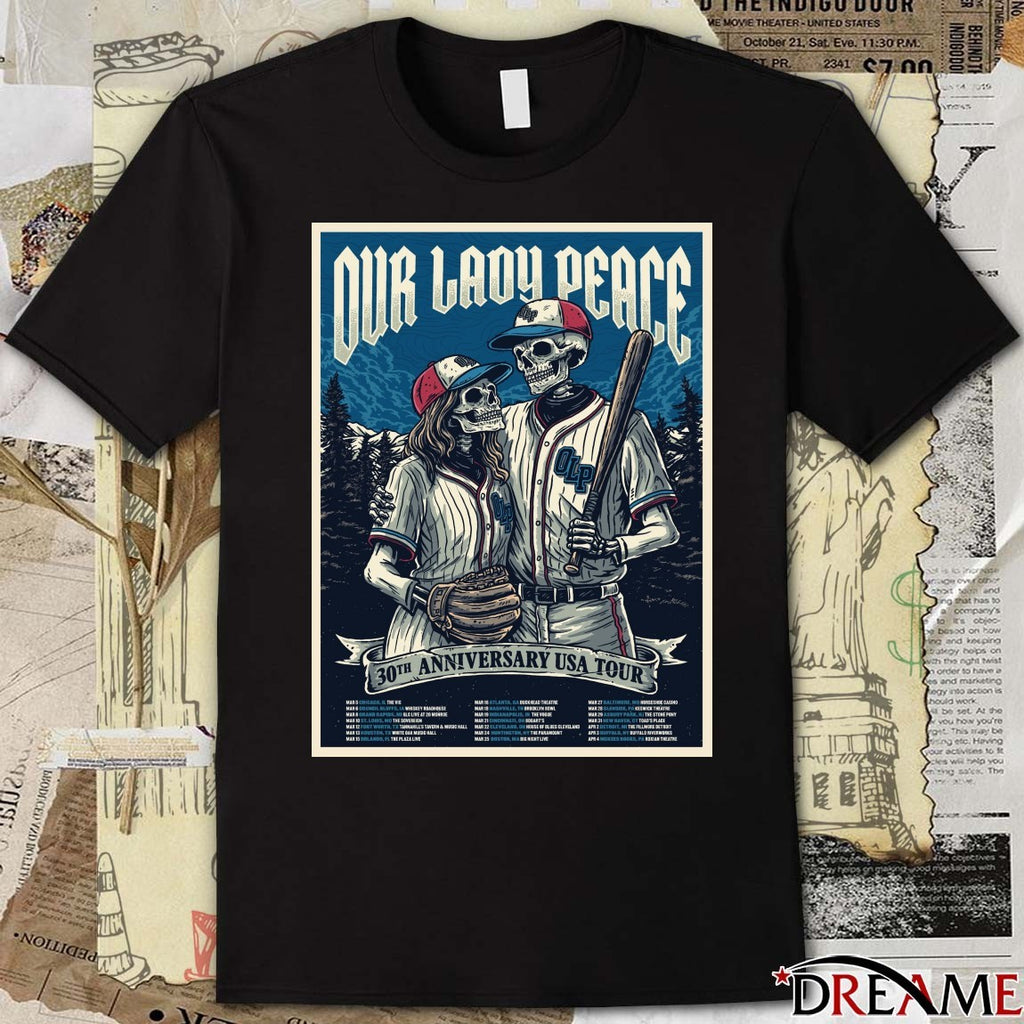 Our Lady Peace 30th Anniversary Tour March 5 – April 4 2026 Poster t-shirt