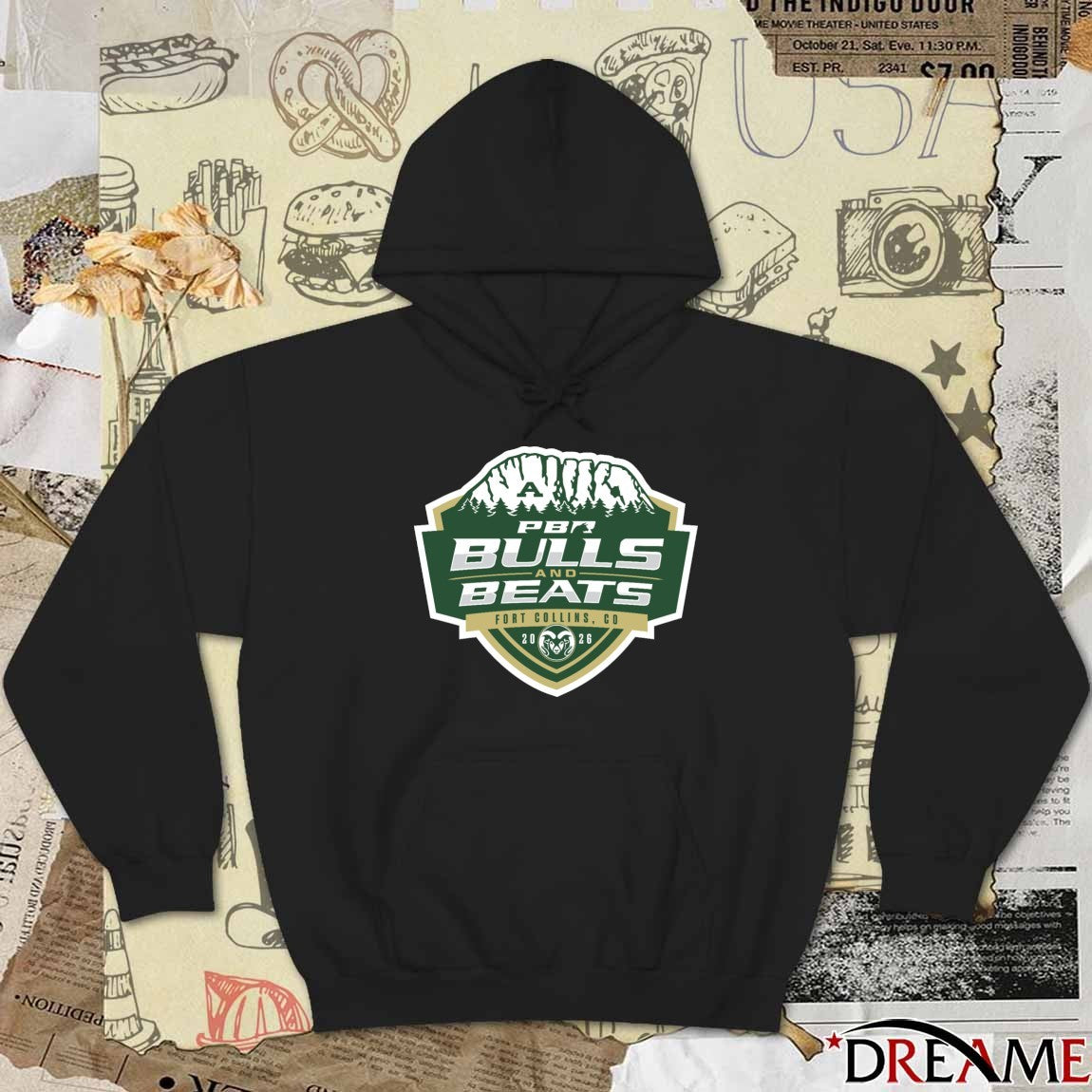 PBR Bulls and Beats Fort Collins CO 2026 Logo t-shirt