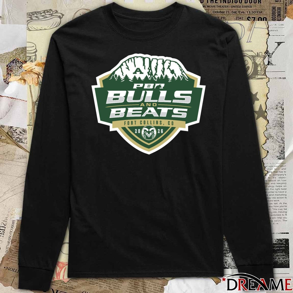 PBR Bulls and Beats Fort Collins CO 2026 Logo t-shirt