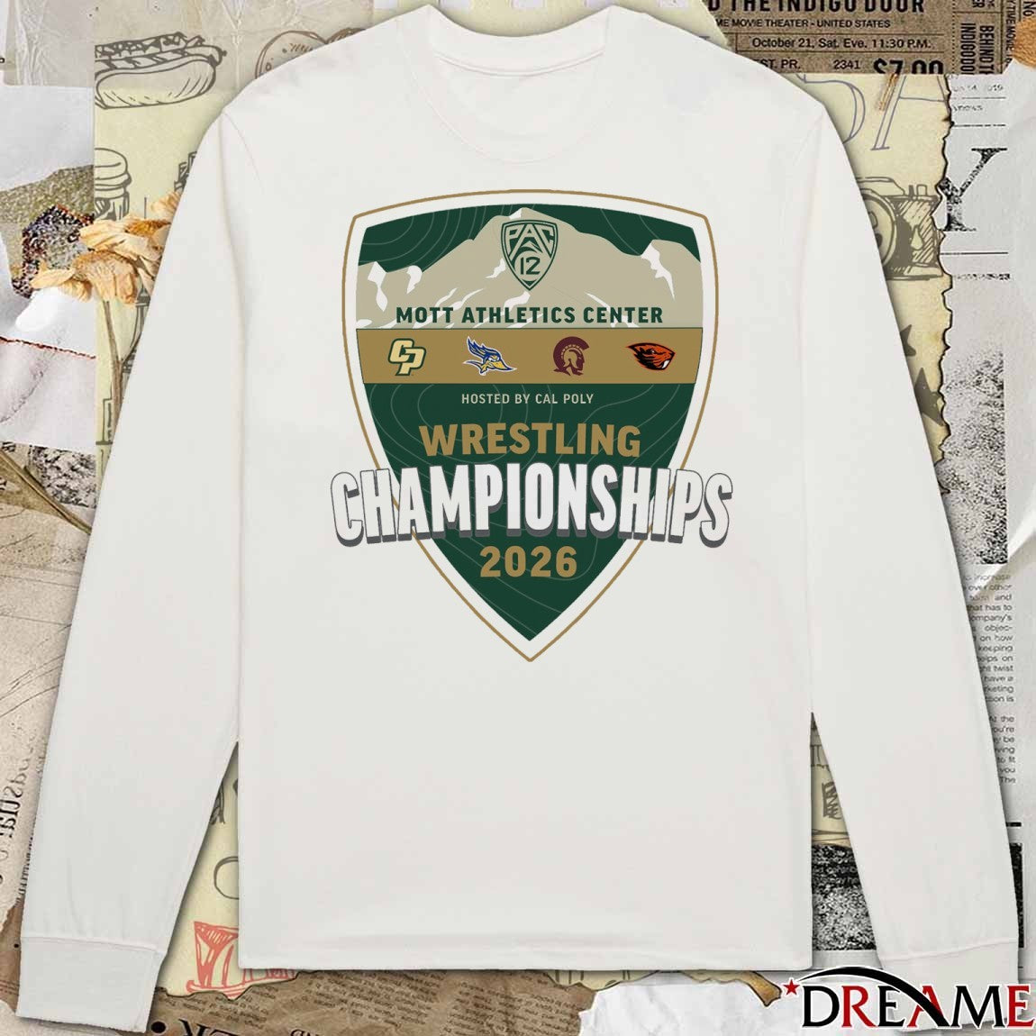 Pac-12 Conference Mott Athletics Center Hosted By Cal Poly Wrestling Championships 2026 t-shirt