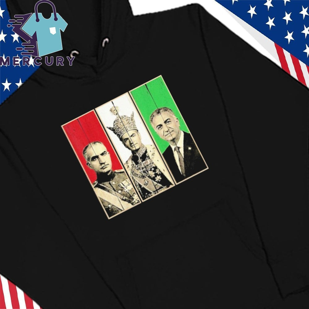 Pahlavi Dynasty Three Generations Reza Shah Mohammad Reza Shirt