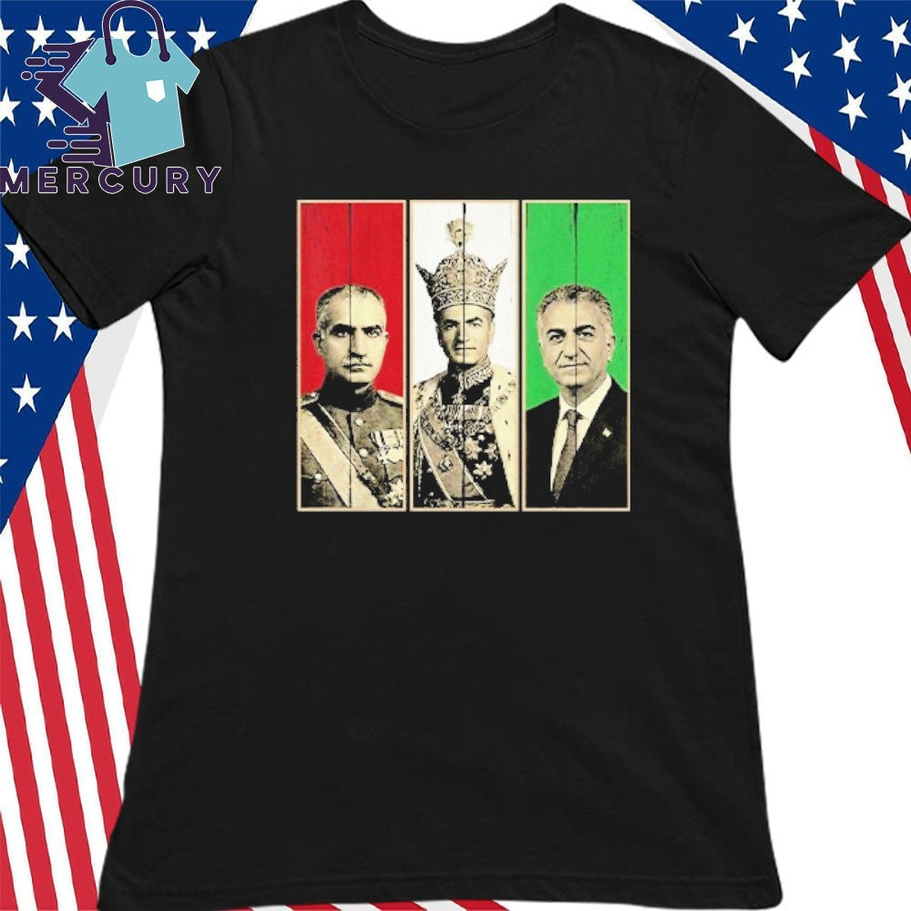 Pahlavi Dynasty Three Generations Reza Shah Mohammad Reza Shirt