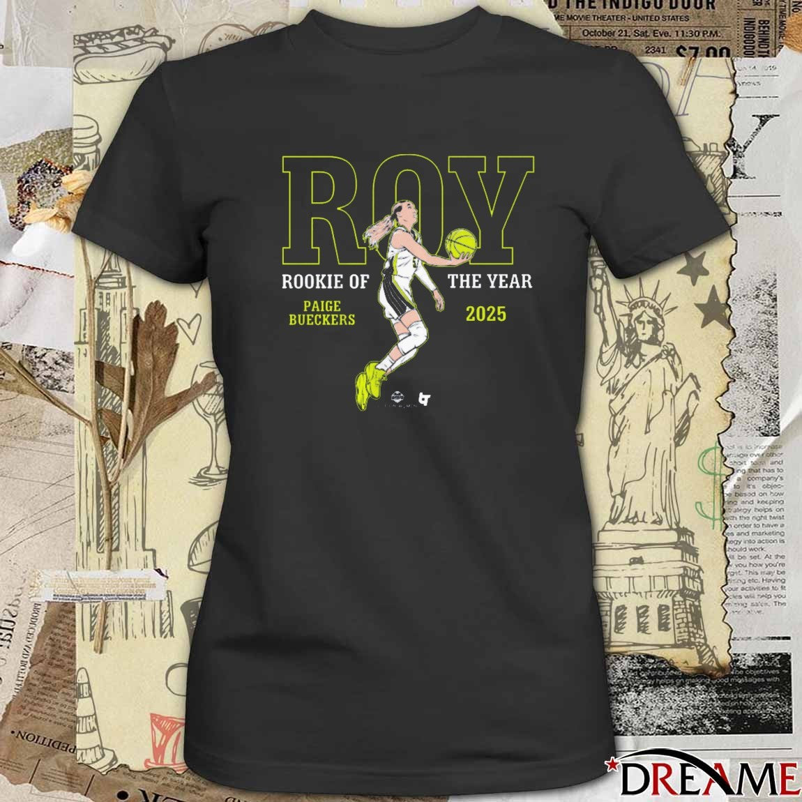 Paige Bueckers Rookie of the Year 2025 Dallas Wings WNBA t-shirt