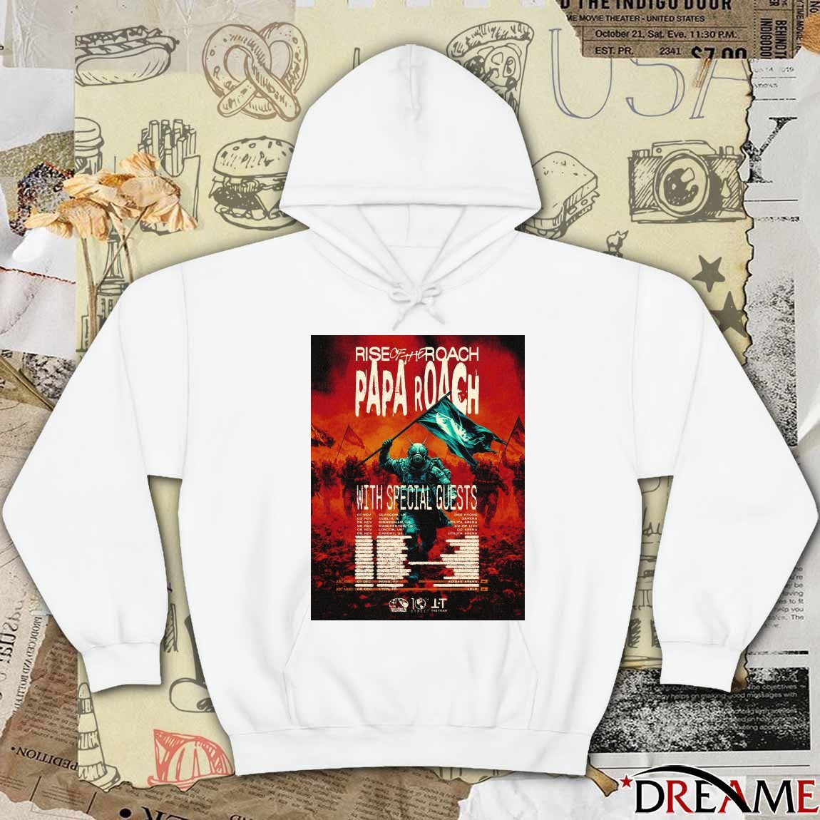 Papa Roach Rise Of The Roach November – December 2026 UK, Ireland, and France Poster t-shirt