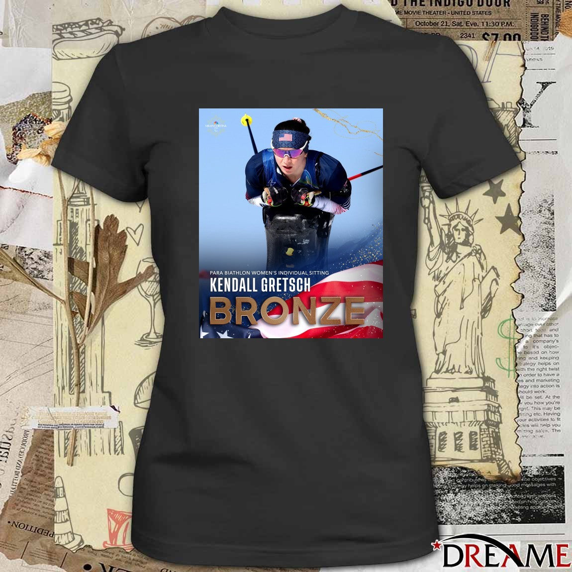 Para Biathlon Women’s Individual Sitting Kendall Gretsch Bronze Medal t-shirt