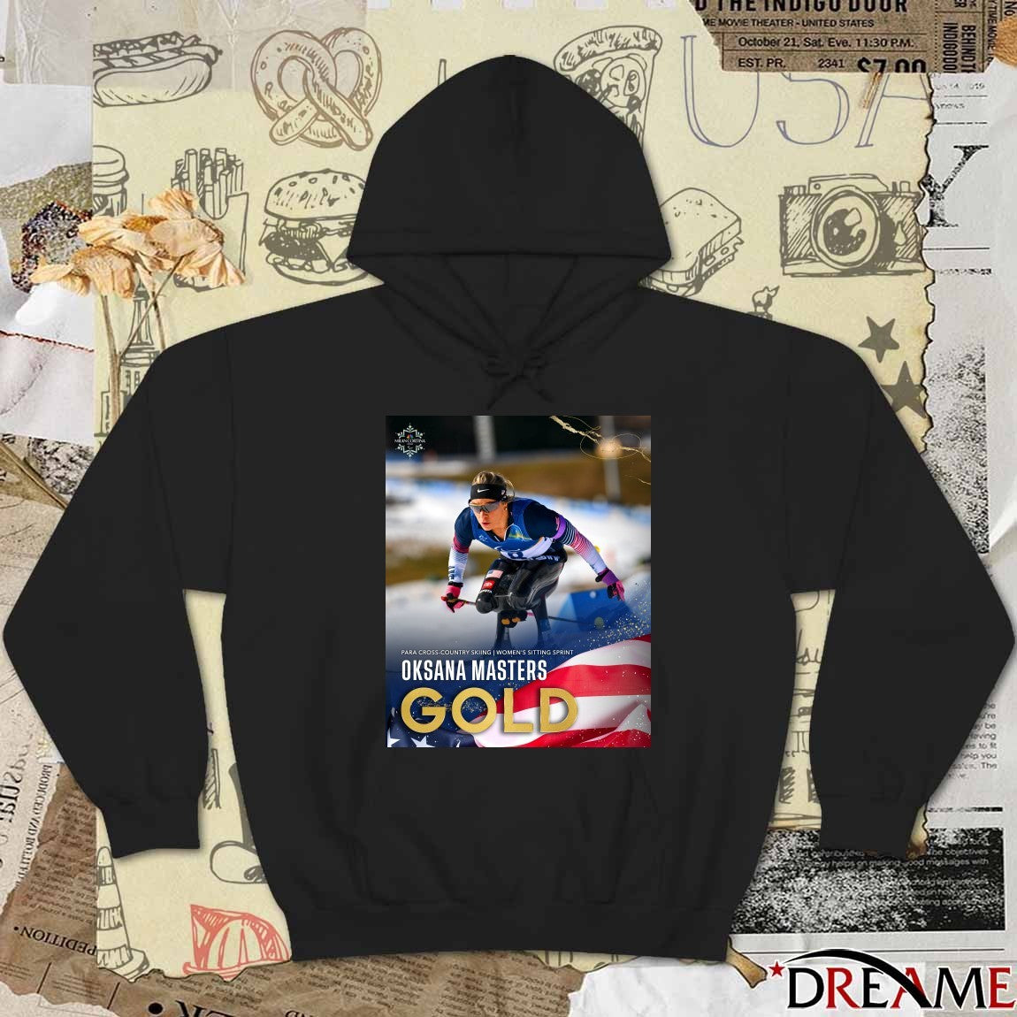 Para Cross-country Skiing Women’s Sitting Sprint Oksana Masters Gold Medal Winter Paralympics t-shirt