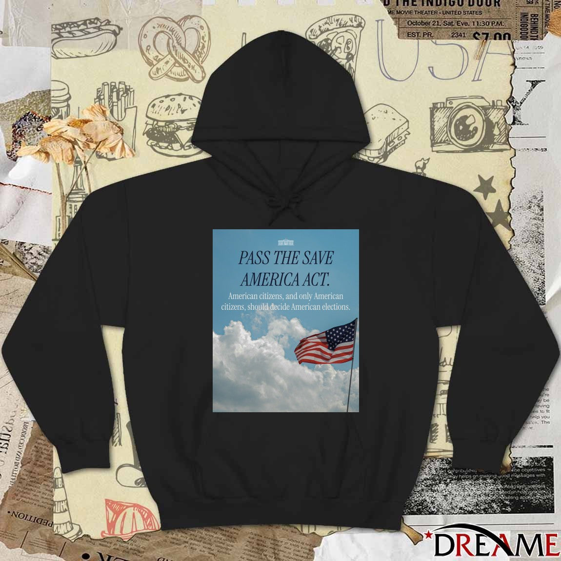 Pass The Save America Act American Citizens And Only American Citizens Should Decide American Elections Poster t-shirt