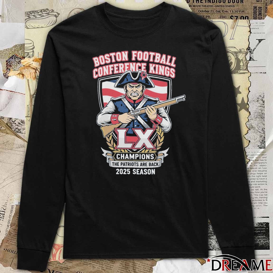 Patriots Boston Football Conference Kings Champions The Patriots Are Back 2025 Season t-shirt