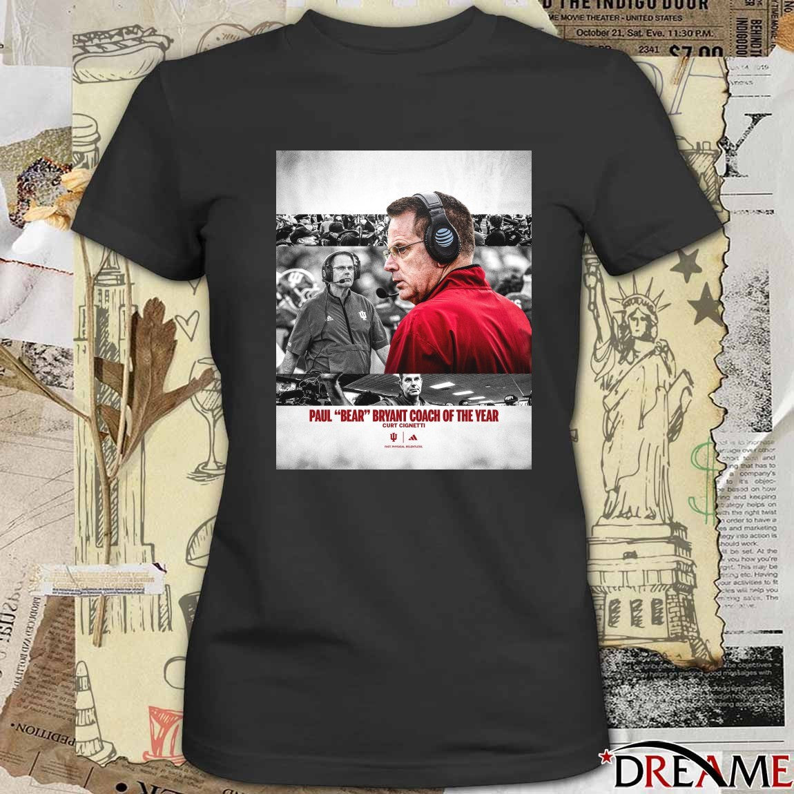 Paul Bear Bryant Coach Of The Year Curt Cignetti Indiana Football Poster t-shirt