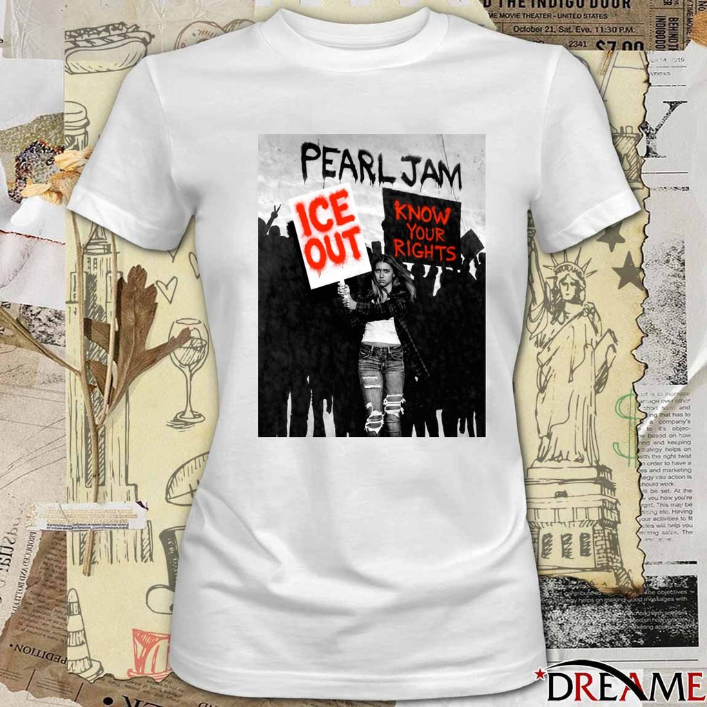 Pearl Jam ICE Out Know Your Rights t-shirt