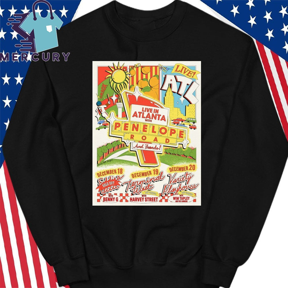 Penelope Road And Friends Dec 20 2025 Variety Playhouse in Atlanta GA Poster Shirt