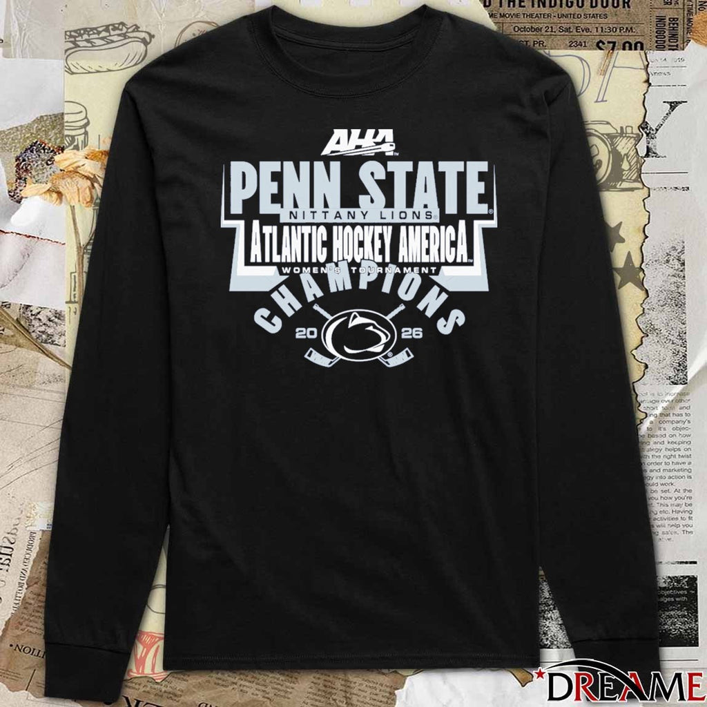 Penn State Nittany Lions 2026 AHA Women’s Tournament Hockey Champions t-shirt