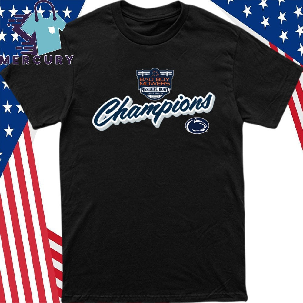 Penn State Nittany Lions Football 2025 Bad Boy Mowers Pinstripe Bowl Champions Shirt
