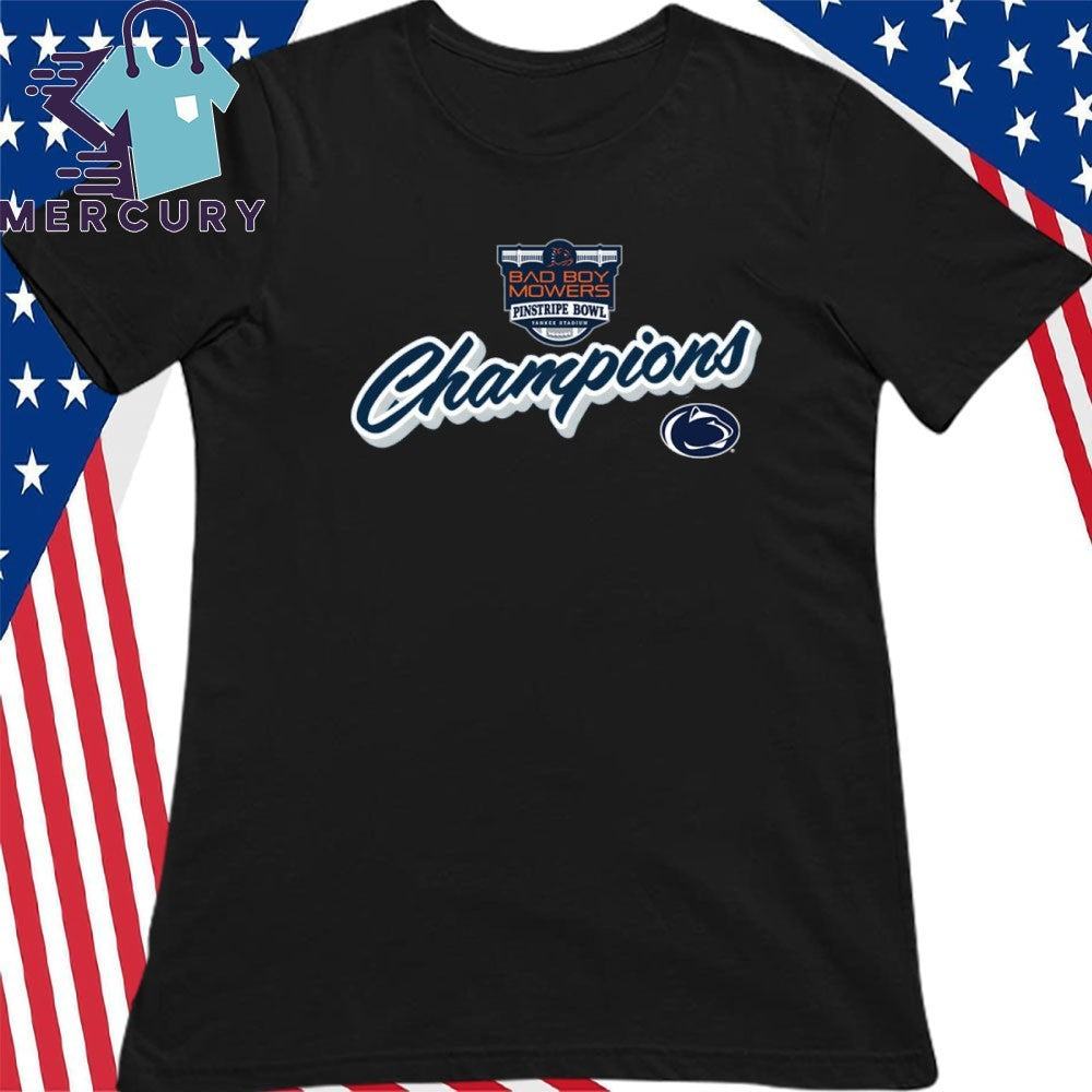 Penn State Nittany Lions Football 2025 Bad Boy Mowers Pinstripe Bowl Champions Shirt