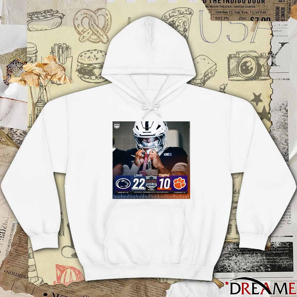 Penn State Nittany Lions Vs Clemson Tigers Final Score 22 – 10 2025 Pinstripe Bowl Poster t-shirt