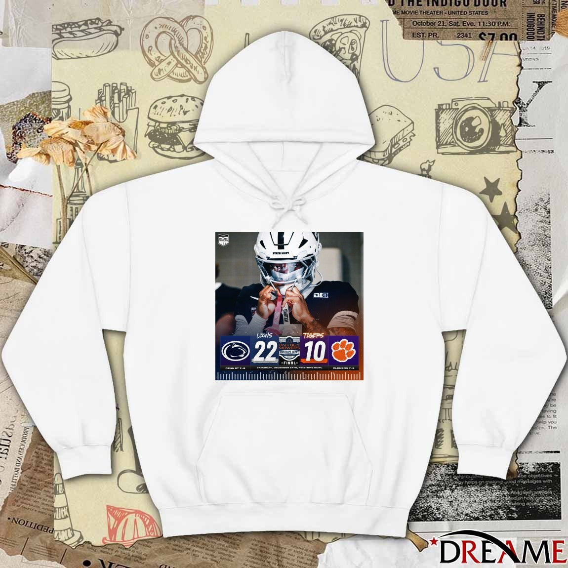 Penn State Nittany Lions Vs Clemson Tigers Final Score 22 – 10 2025 Pinstripe Bowl Poster t-shirt