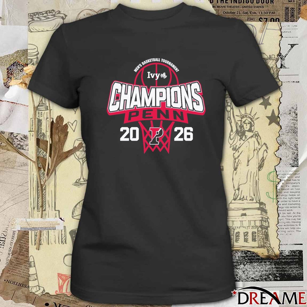 Pennsylvania Quakers 2026 Ivy League Men’s Basketball Tournament Champions t-shirt