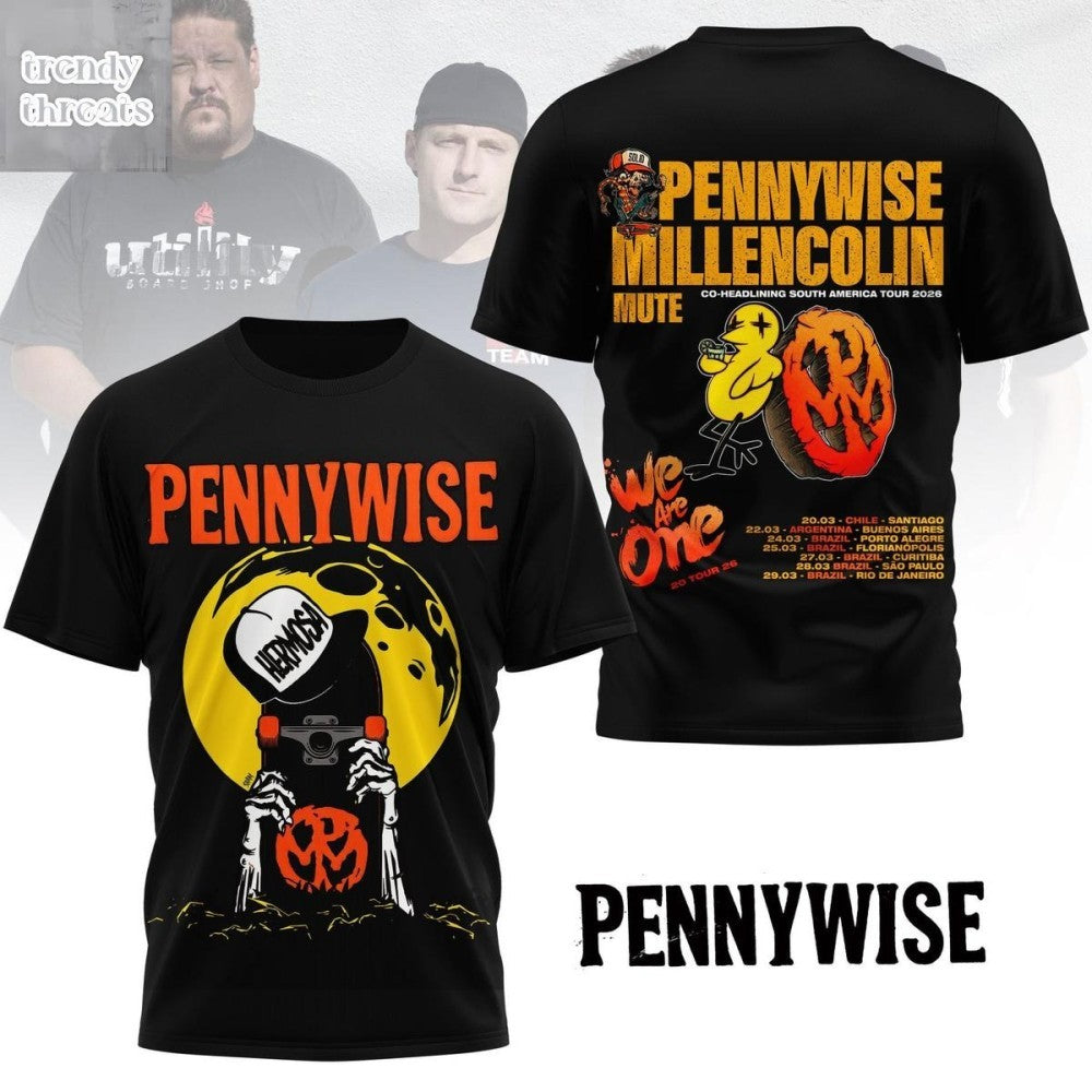 Pennywise & Millencolin Mute We Are One Tour 2026 Shirt
