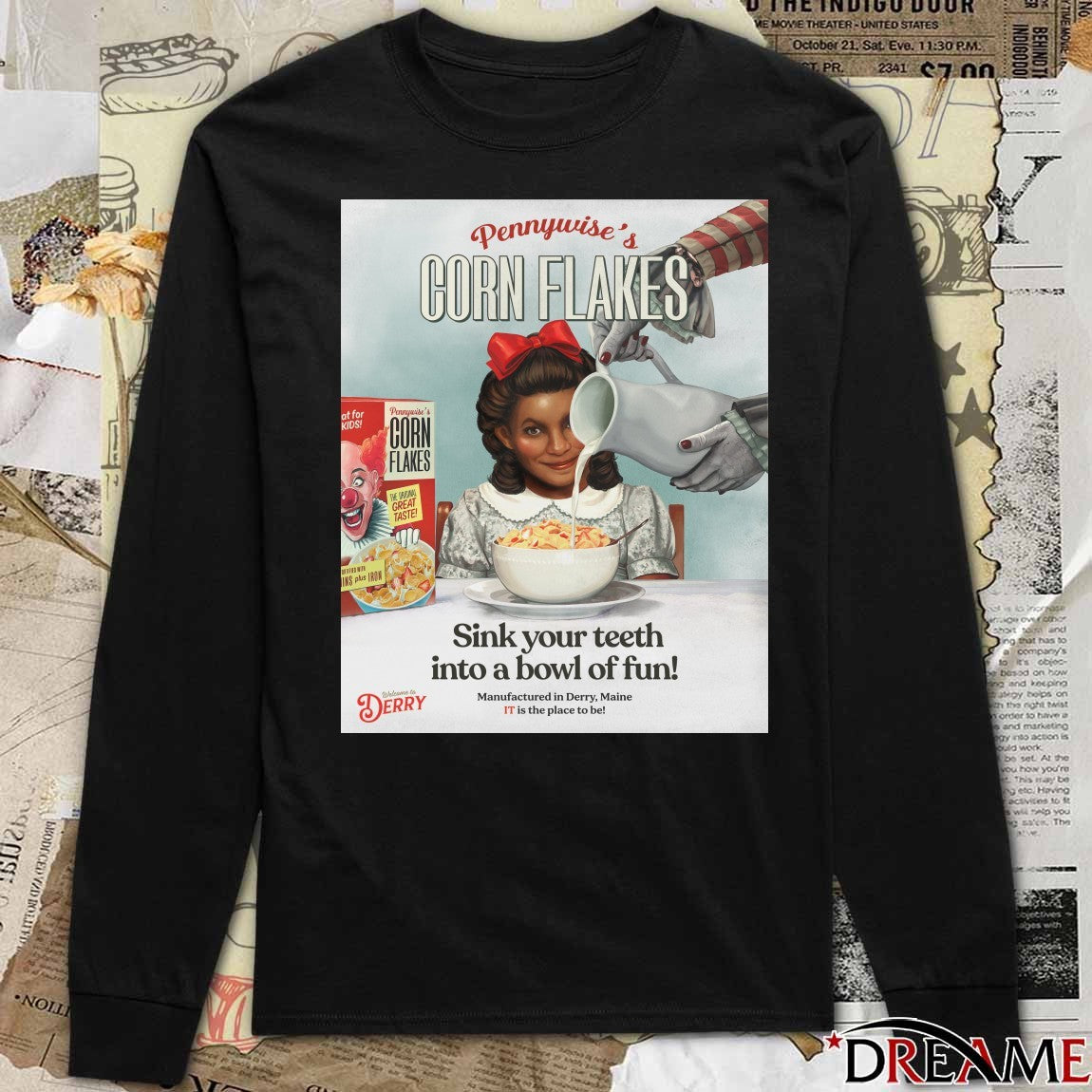 Pennywise’s Corn Flakes Sink Your Teeth Into A Bowl Of Fun October 26 2025 Poster t-shirt