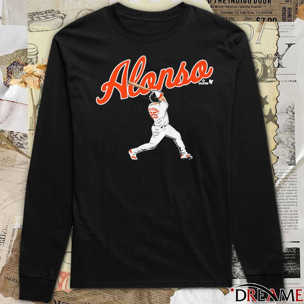 Pete Alonso Baltimore Orioles MLB 2025 Slugger Swing t-shirt