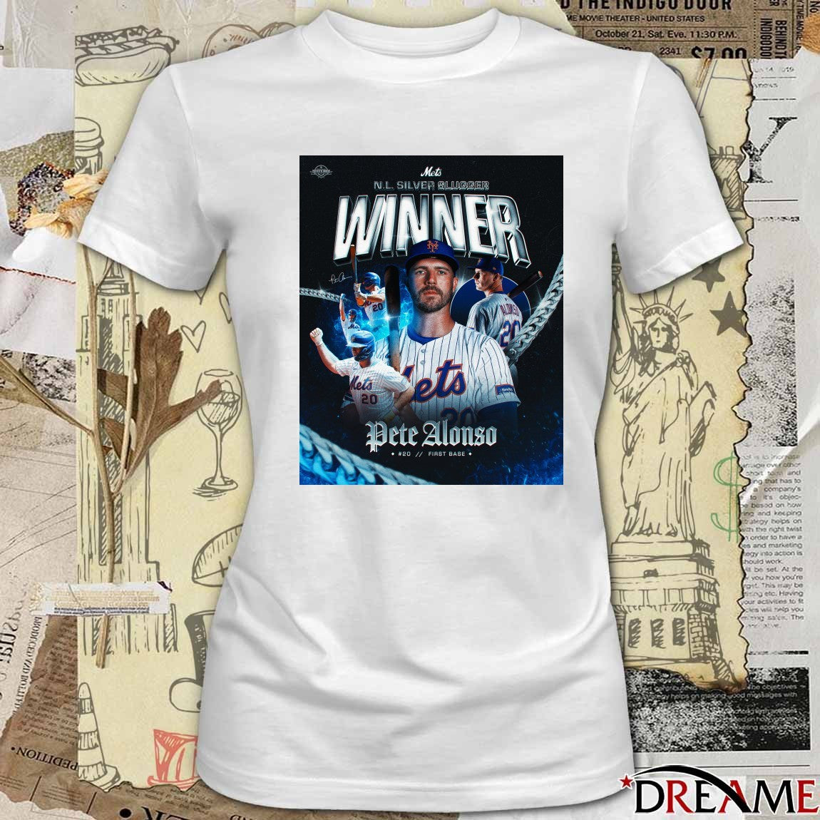 Pete Alonso New York Mets 2025 National League Silver Slugger Award Winner Poster t-shirt