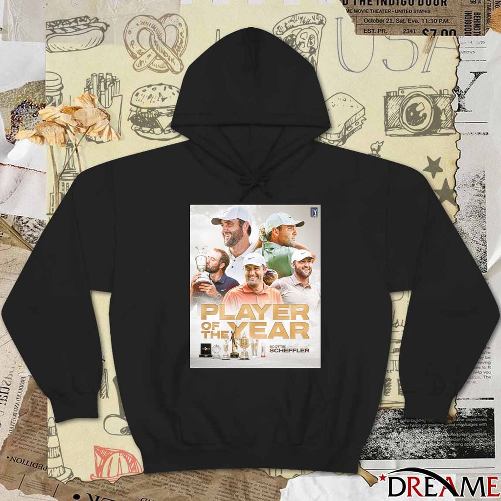 Pga Tour Four-peat Complete Player Of The Year Scottie Scheffler Signature Poster t-shirt