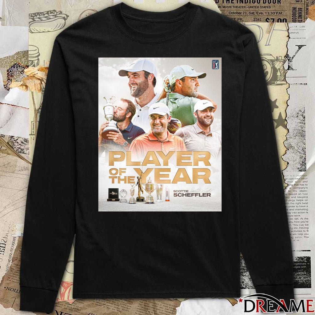 Pga Tour Four-peat Complete Player Of The Year Scottie Scheffler Signature Poster t-shirt
