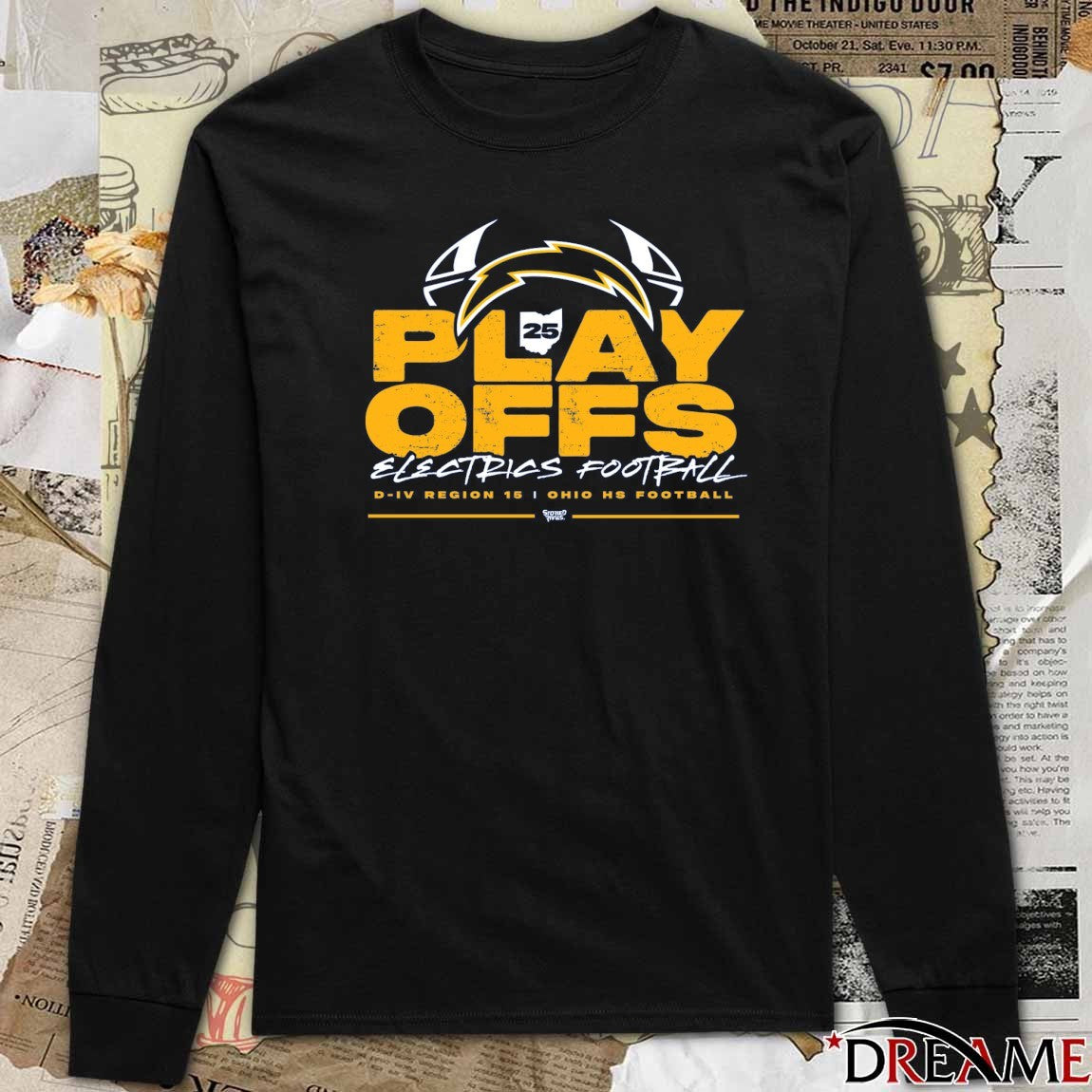 Philo Football Playoffs 2025 Electric Football D-IV Region 15 Ohio HS Football t-shirt