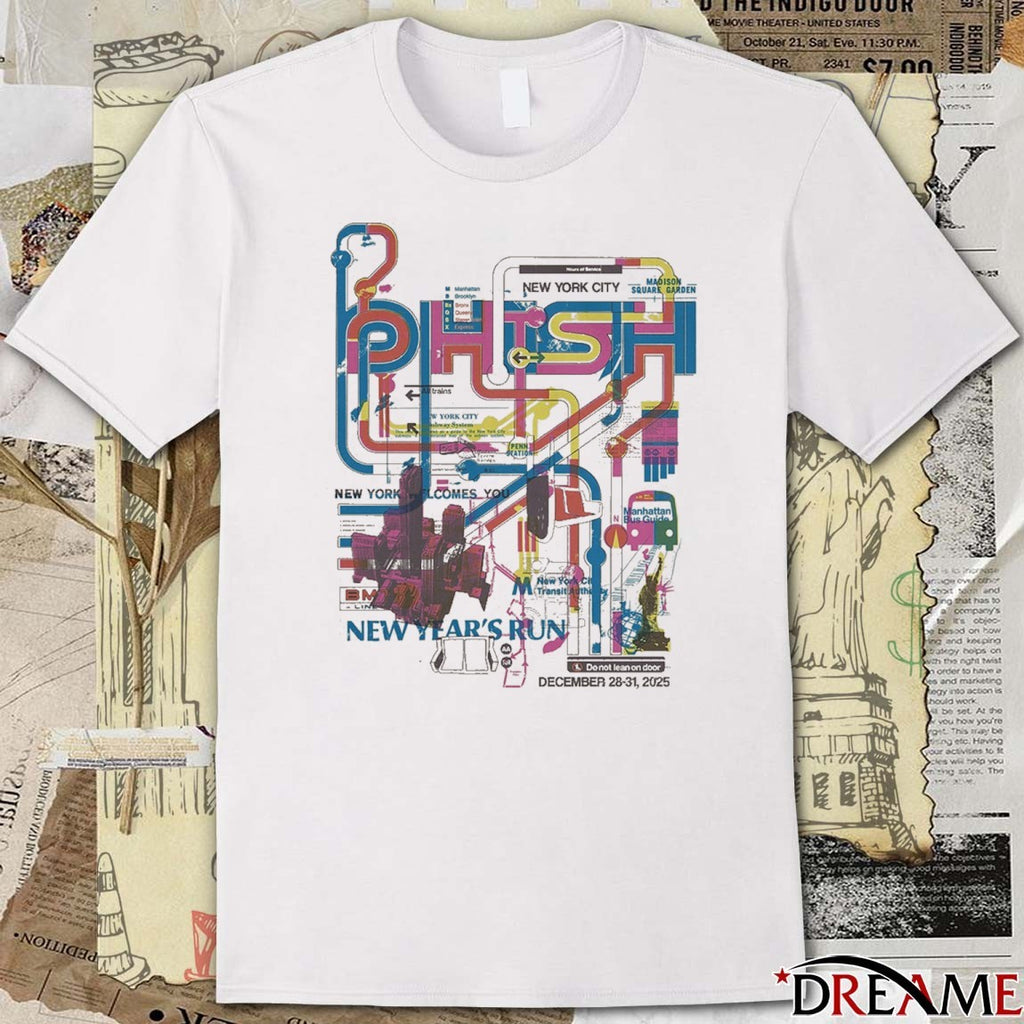 Phish New Year’s Run New York Welcomes You MSG December 28-31 2025 t-shirt