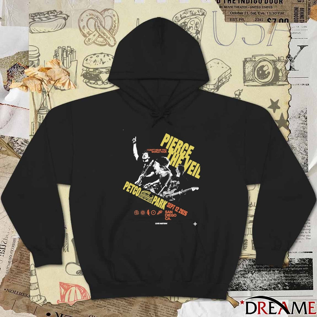 Pierce The Veil Petco Park September 12 2026 San Diego CA I Can’t Hear You World Tour t-shirt