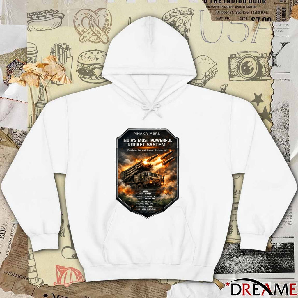 Pinaka MBRL India’s Most Powerful Rocket System Precision Locked Impact Unleashed t-shirt