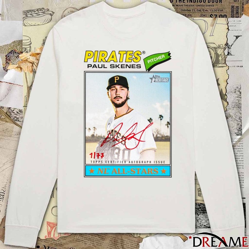 Pirates Paul Skenes Topps Certified Autograph Issue Nl All-stars Signature t-shirt
