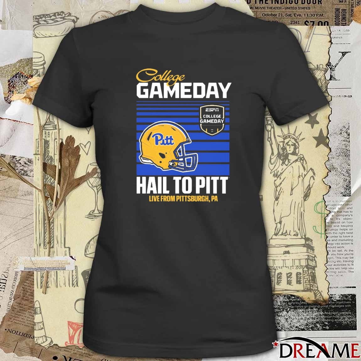 Pitt Panthers College GameDay Hail To Pitt Live From Pittsburgh PA Helmet t-shirt