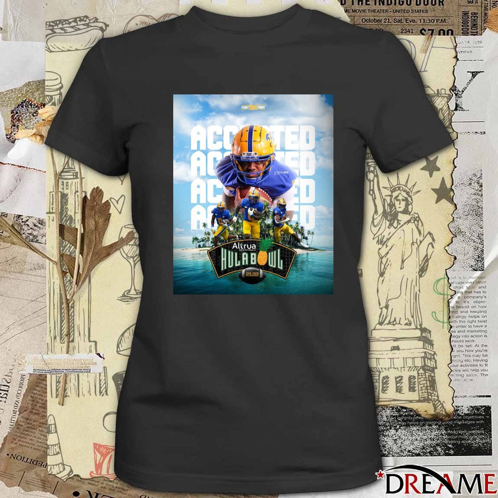 Pittsburgh Panthers Desmond Reid Invite Accepted Hula Bowl 2026 Poster t-shirt