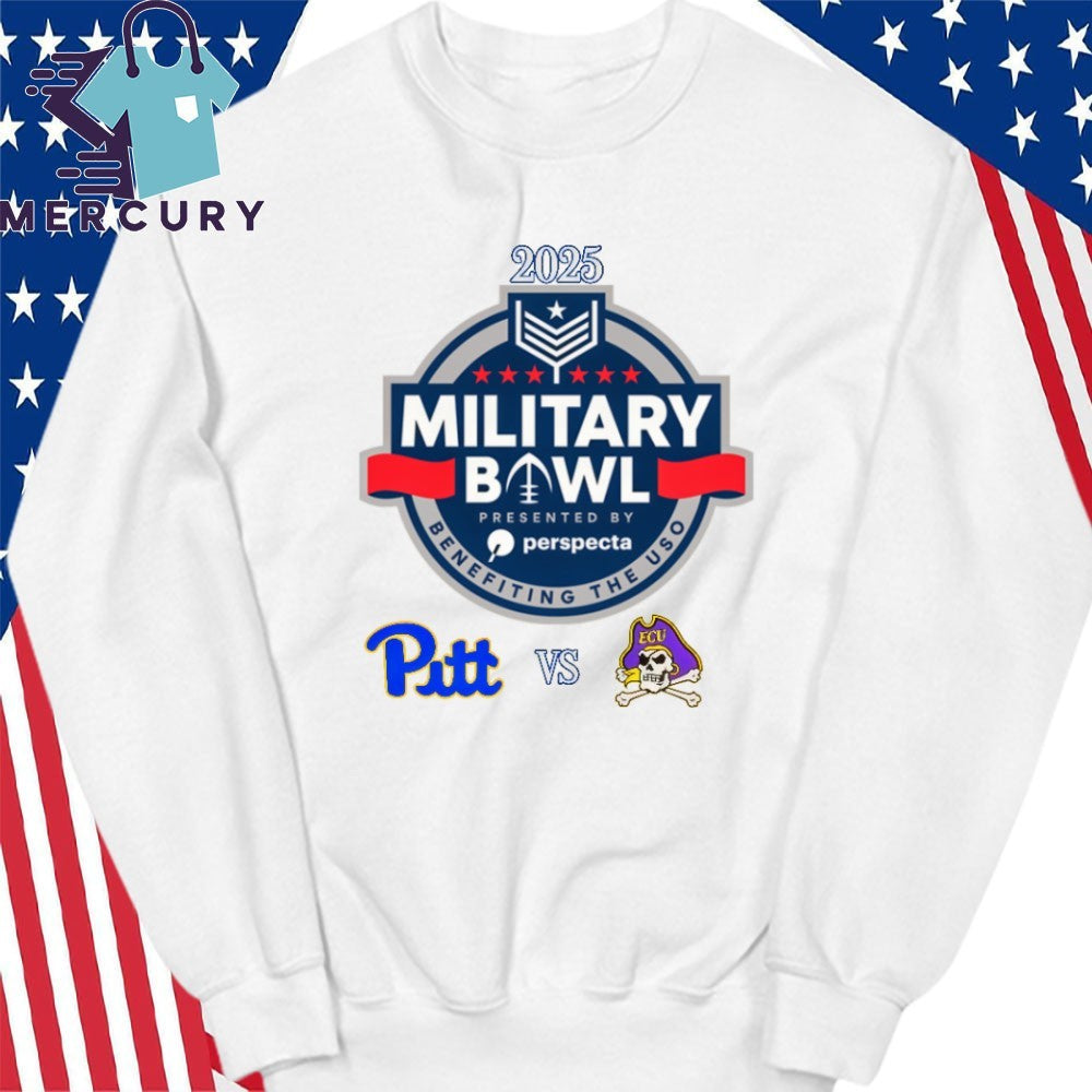 Pittsburgh Panthers vs. East Carolina Pirates 2025 Military Bowl Shirt
