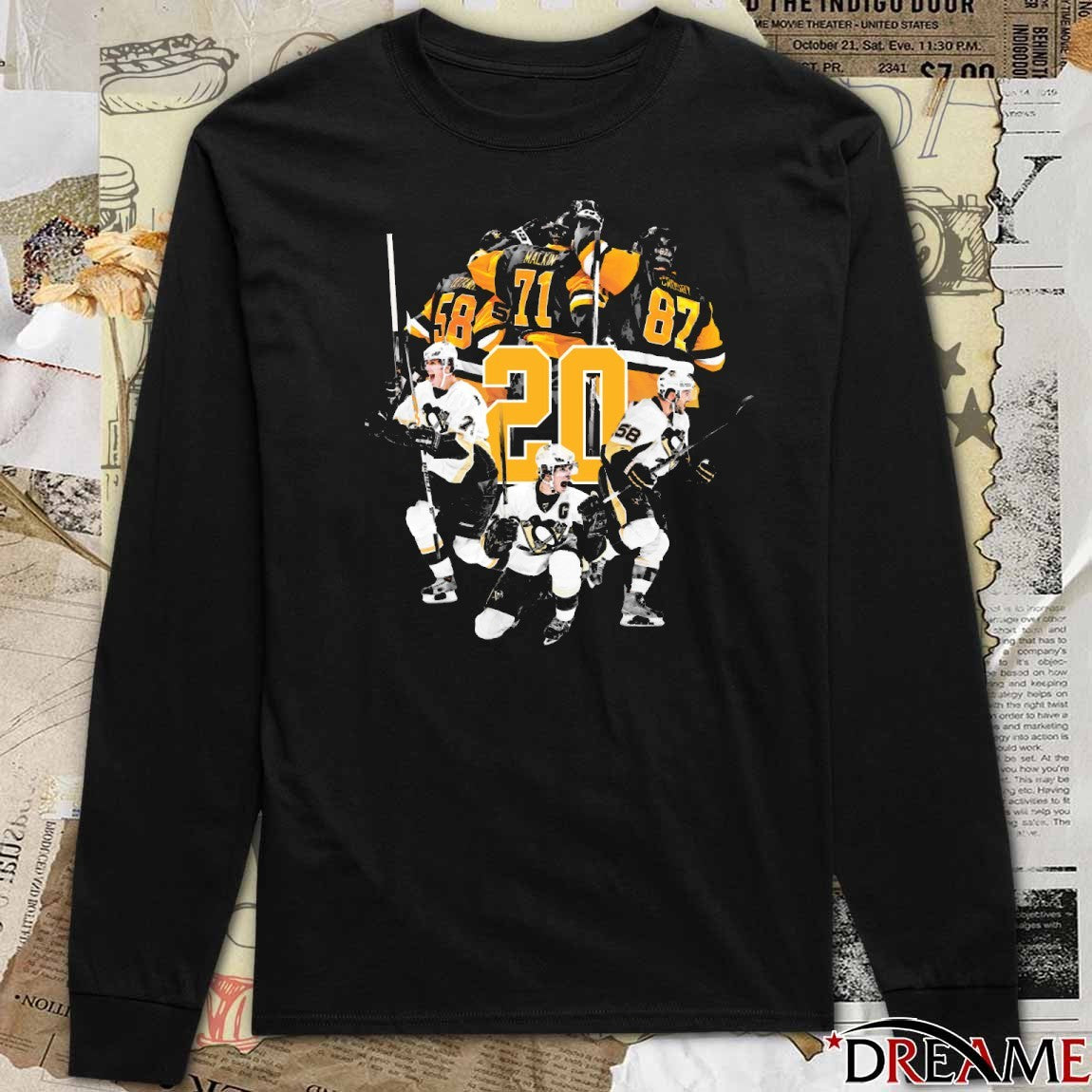 Pittsburgh Penguins Ice Hockey Team The Big Three 20 Seasons graphic t-shirt