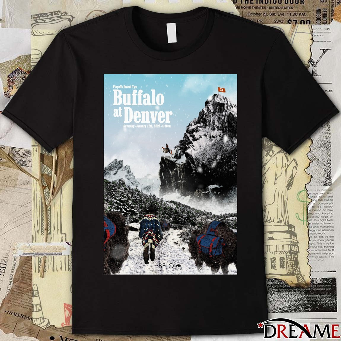 Playoffs Bound Two Buffalo At Denver Saturday January 17th 2026 Poster t-shirt